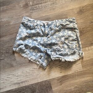 Mossimo Supply Co Blue Jean Shorts Distressed Cut-Off